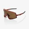 100% Europe Sunglasses GLENDALE - Soft Tact Bordeaux - Bronze Lens