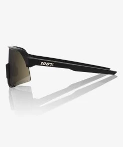 100% Europe S3 - Soft Tact Black - Soft Gold Mirror Lens Sunglasses