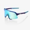 100% Europe Sunglasses S3 - Matte Metallic Into The Fade - Blue Topaz Multilayer Mirror Lens