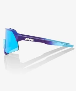 100% Europe Sunglasses S3 - Matte Metallic Into The Fade - Blue Topaz Multilayer Mirror Lens