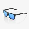 100% Europe Sunglasses RENSHAW - Matte Black - HiPER Blue Multilayer Mirror Lens 1 100% Europe Sunglasses RENSHAW - Matte Black - HiPER Blue Multilayer Mirror Lens