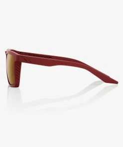 100% Europe Sunglasses BLAKE - Soft Tact Crimson - Bronze Lens