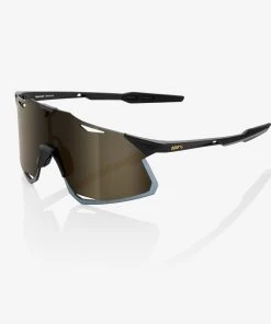 100% Europe Sunglasses HYPERCRAFT - Matte Black - Soft Gold Mirror Lens - FA21