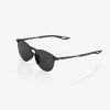 100% Europe LEGERE ROUND - Polished Black - Smoke Lens