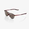100% Europe LEGERE Round - Soft Tact Crimson - HiPER® Silver Mirror Lens Sunglasses