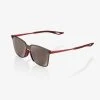 100% Europe LEGERE Square - Soft Tact Crimson - HiPER® Silver Mirror Lens