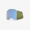 100% Europe RACECRAFT2/ACCURI2/STRATA2 Injected Replacement Lens Mirror Blue Goggle Lenses