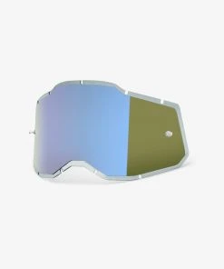 100% Europe RACECRAFT2/ACCURI2/STRATA2 Injected Replacement Lens Mirror Blue Goggle Lenses