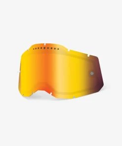 100% Europe RC2/AC2/ST2 Mirror Red Vented Dual Pane Replacement Lens Goggle Lenses