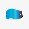 100% Europe Goggle Lenses ACCURI2/STRATA2 YOUTH Replacement Lens W/Posts Blue Mirror/Smoke