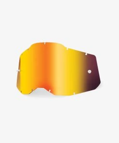 100% Europe Goggle Lenses ACCURI2/STRATA2 YOUTH Replacement Lens W/Posts Red Mirror/Smoke