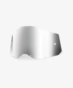 100% Europe ACCURI2/STRATA2 YOUTH Replacement Lens W/Posts Mirror Silver Goggle Lenses