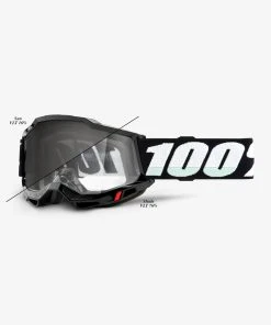 100% Europe ACCURI 2 UTV/ATV SAND/OTG Goggle Black - Photochromic Lens ATV/UTV/Sand