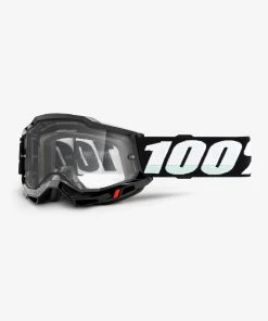 100% Europe Enduro Goggles ACCURI 2 Enduro Moto Goggle Black - Clear Dual Lens