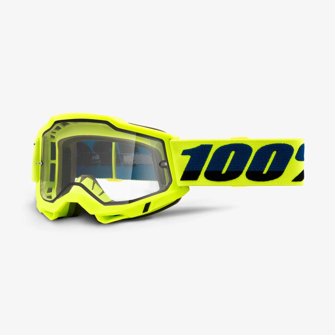 100% Europe ACCURI 2 Enduro Moto Goggle Fluo Yellow - Clear Dual Lens 3 100% Europe ACCURI 2 Enduro Moto Goggle Fluo Yellow - Clear Dual Lens