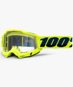 100% Europe ACCURI 2 OTG Goggle Fluo Yellow - Clear Lens Over The Glasses [OTG]