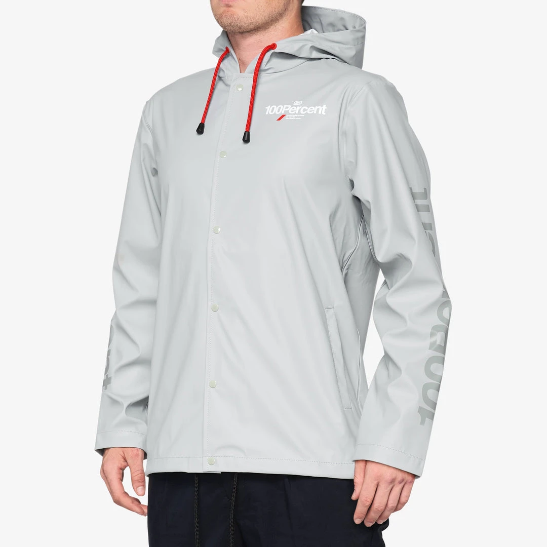 100% MALA Hooded Snap Jacket Grey 3 100% MALA Hooded Snap Jacket Grey