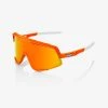 100% Europe GLENDALE - Soft Tact Neon Orange - HiPER Red Multilayer Mirror Lens Sunglasses