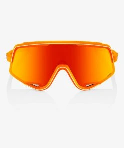 100% Europe GLENDALE - Soft Tact Neon Orange - HiPER Red Multilayer Mirror Lens Sunglasses