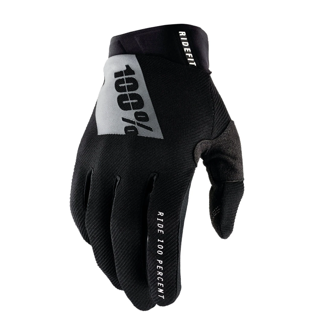 100% RIDEFIT Gloves Black 3 100% RIDEFIT Gloves Black