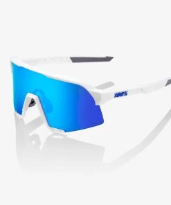 100% Europe S3® - Matte White - HiPER® Blue Multilayer Mirror Lens Sunglasses