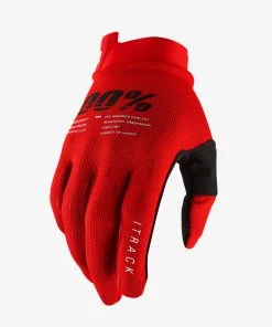 100% ITRACK Gloves Red