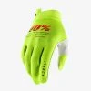 100% ITRACK Youth Gloves Fluo Yellow