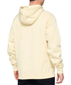 100% Fleece BARRAGE Hooded Pullover Sweatshirt Chalk