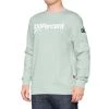 100% MANIFESTO Crewneck Sweatshirt Pale Aqua Fleece