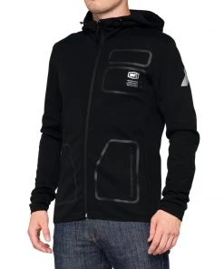 100% Europe Sales Shop 13 100% Men's Hoodies VICEROY Hooded Zip Tech Fleece Black