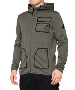 100% Europe Sales Shop 15 100% Men's Hoodies VICEROY Hooded Zip Tech Fleece Brindle