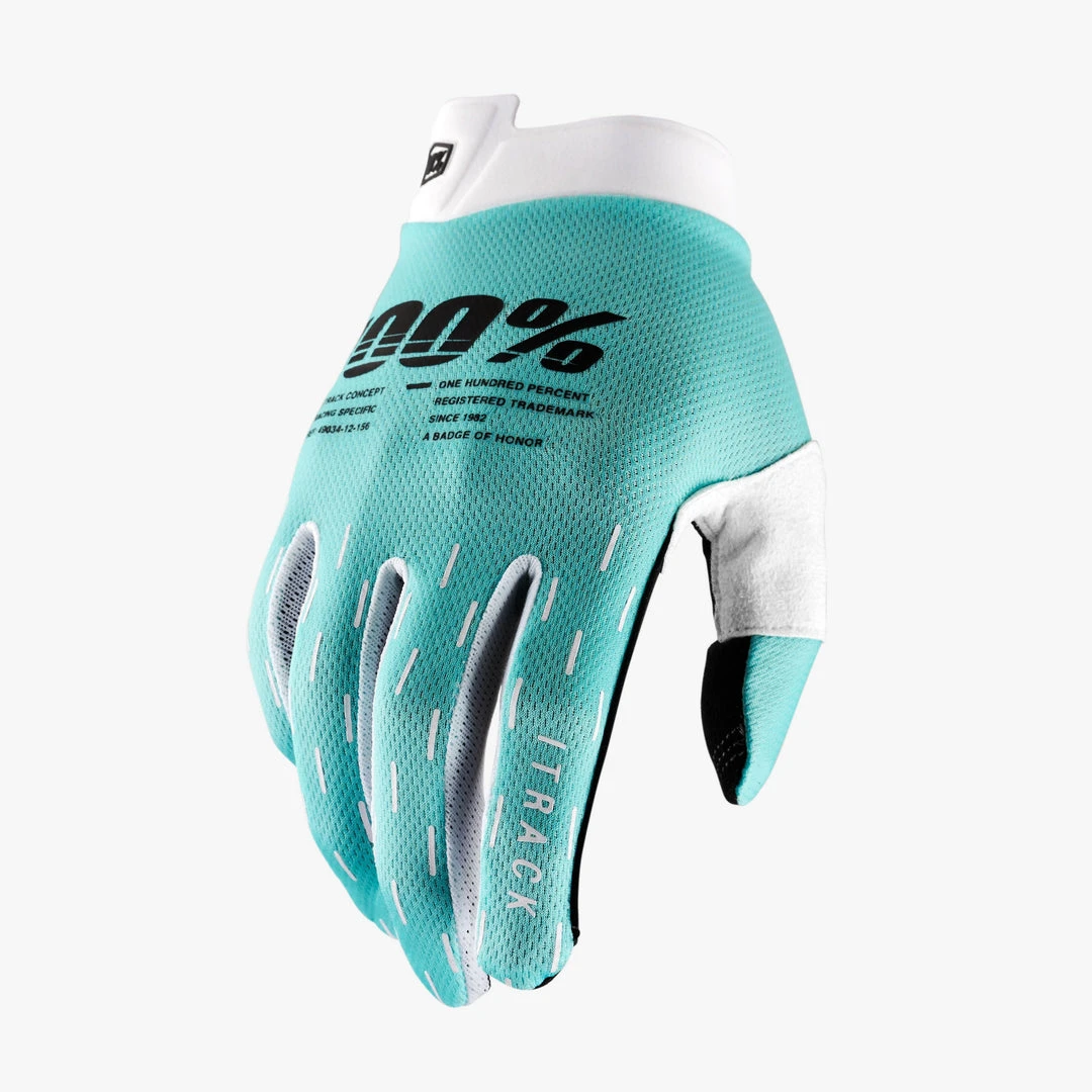 100% Gloves ITRACK Glove - Aqua 3 100% Gloves ITRACK Glove - Aqua