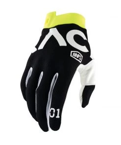 100% Racr ITrack Base Model Black Gloves