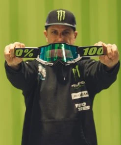 100% Europe ATV/UTV/Sand ACCURI 2® SE Goggle UTV KB43 Blackdrip/Mirror Green Lens