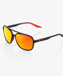 100% Europe KASIA - Soft Tact Black - HiPER Red Multilayer Mirror Lens - SP22