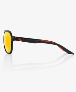 100% Europe KASIA - Soft Tact Black - HiPER Red Multilayer Mirror Lens - SP22