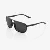 100% Europe Sunglasses KONNOR Aviator Square Matte Black Black Mirror Lens