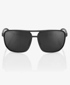 100% Europe Sunglasses KONNOR Aviator Square Matte Black Black Mirror Lens