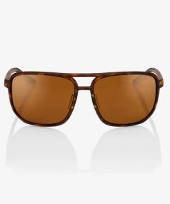 100% Europe KONNOR - Aviator Square Soft Tact Havana - Bronze PEAKPOLAR Lens