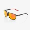100% Europe KONNOR - Soft Tact Black - HiPER Red Multilayer Mirror Lens Sunglasses 2 100% Europe KONNOR - Soft Tact Black - HiPER Red Multilayer Mirror Lens Sunglasses