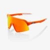 100% Europe S3 - Soft Tact Neon Orange - HiPER Red Multilayer Mirror Lens