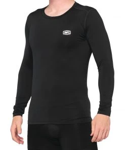 100% Base Layers BASECAMP Long Sleeve Base Layer - Black