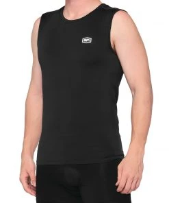 100% Base Layers BASECAMP Sleeveless Base Layer - Black