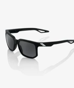 100% Europe CENTRIC - Soft Tact Black - Grey PEAKPOLAR Lens - SP22 Sunglasses