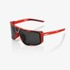 100% Europe Sunglasses EASTCRAFT Soft Tact Red Black Mirror Lens