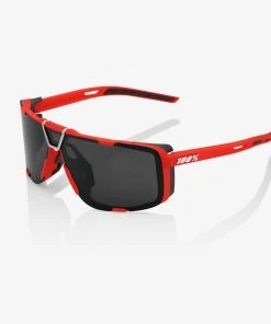 100% Europe Sunglasses EASTCRAFT Soft Tact Red Black Mirror Lens