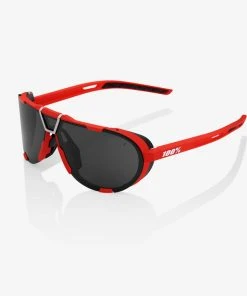 100% Europe Sunglasses WESTCRAFT Soft Tact Red Black Mirror Lens