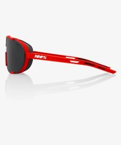 100% Europe Sunglasses WESTCRAFT Soft Tact Red Black Mirror Lens