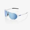100% Europe Sunglasses WESTCRAFT Soft Tact White HiPER Blue Multilayer Mirror Lens