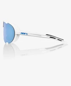100% Europe Sunglasses WESTCRAFT Soft Tact White HiPER Blue Multilayer Mirror Lens